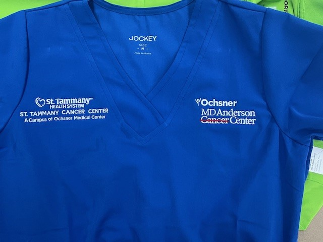 Men's One Pocket Scrub Top by Jockey with Ochsner/MDA/STCC logo, , large image number 1